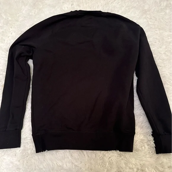 Maison Kitsune Parisien Logo Cotton Jersey Crew Sweatshirt black size M
